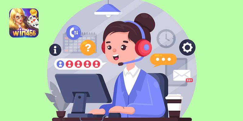 Liên hệ qua live chat với cổng game rất tiện lợi